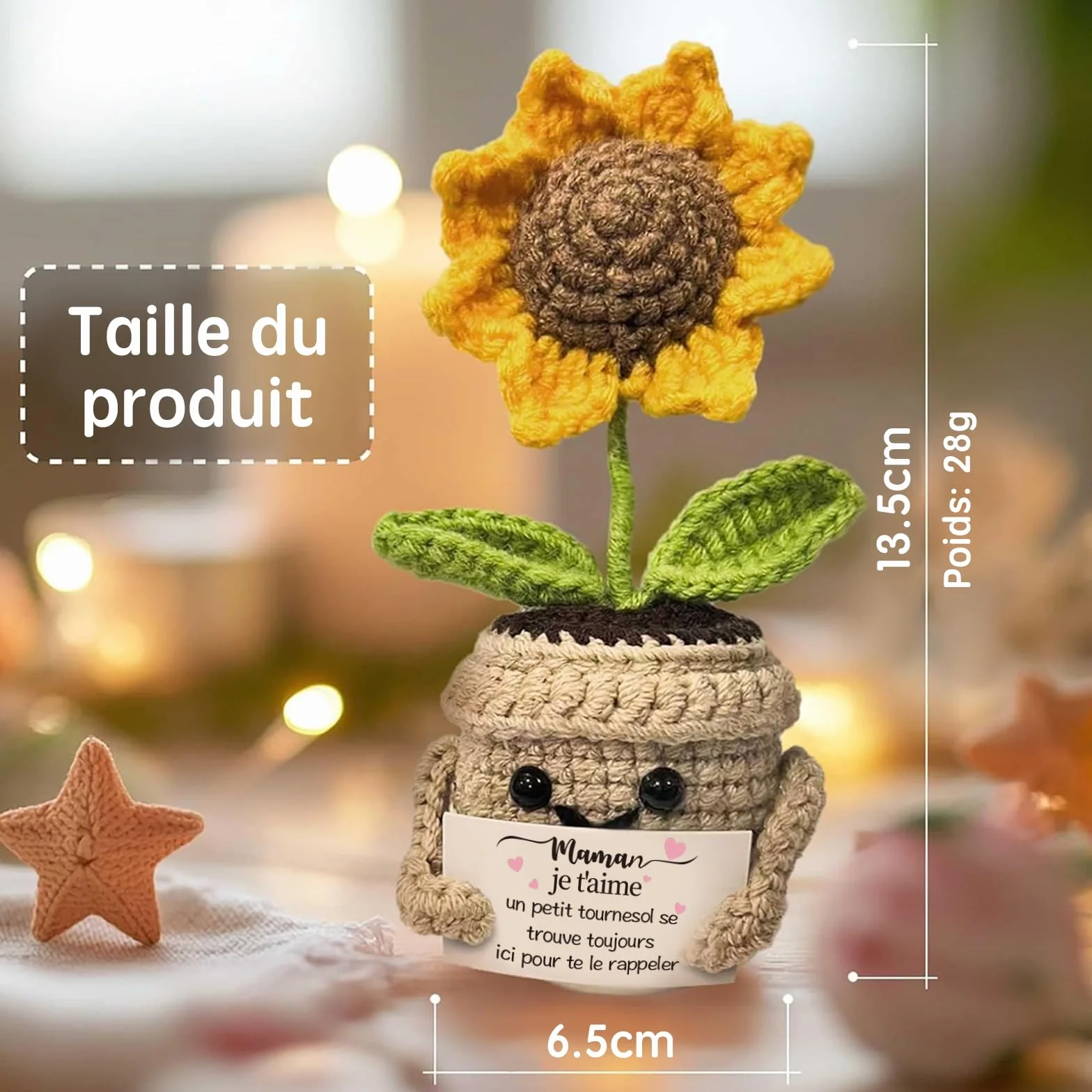 Tournesols Au Crochet Faits Main Cadeau Maman