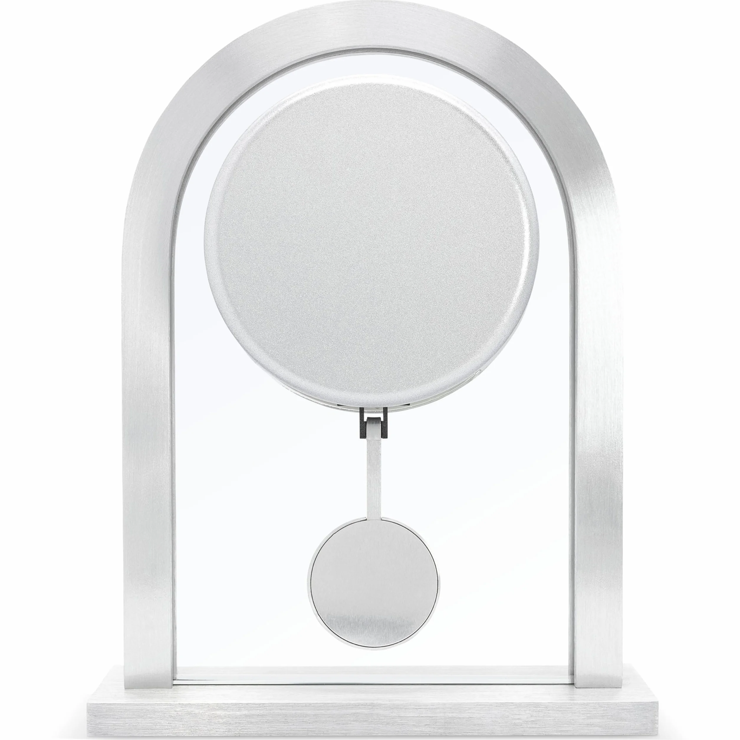 Acctim Pendule de cheminée argentée en Verre 200 x 165 x 50 mm