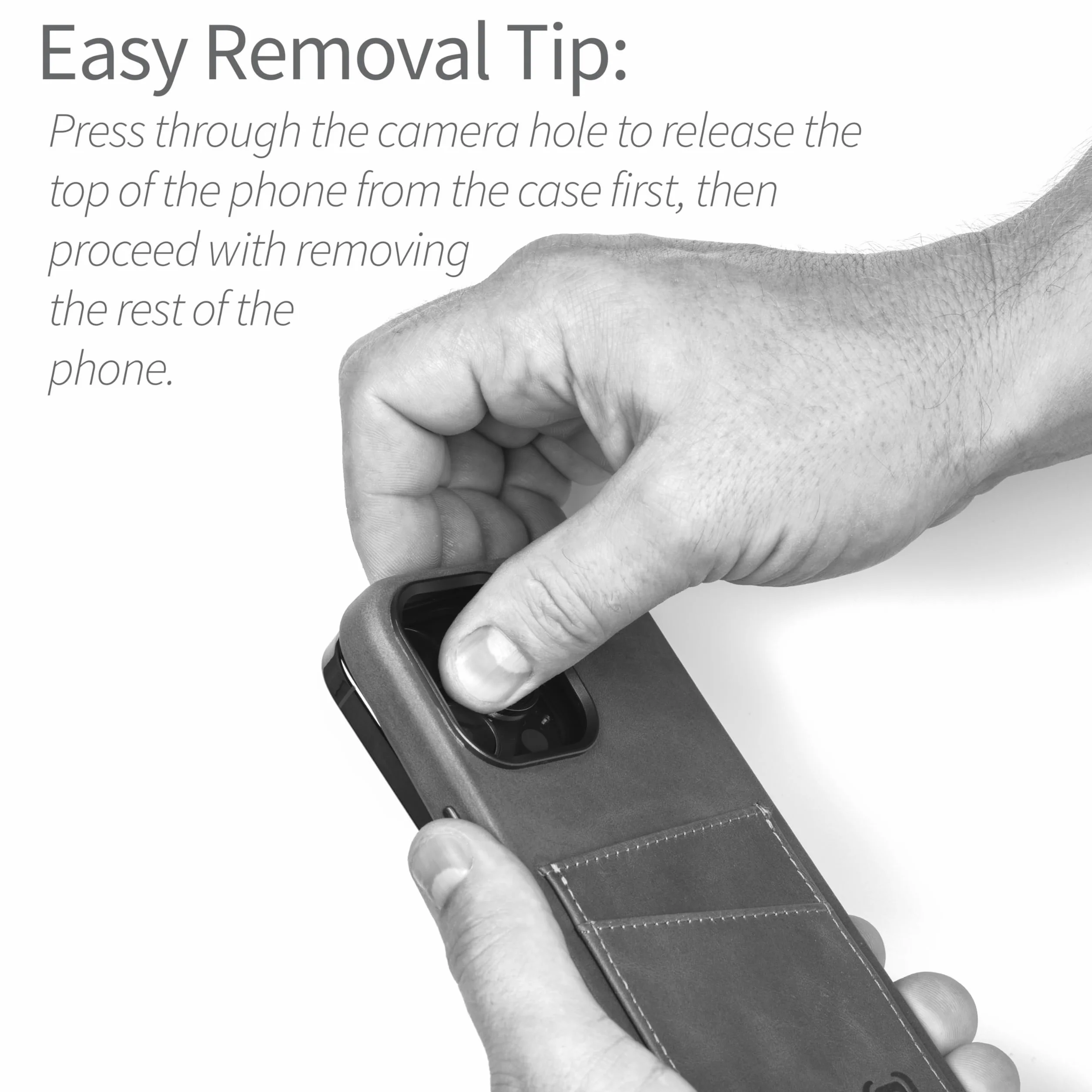 Dockem Etui na Karty ze Skóry Naturalnej dla iPhone 17 Pro Max z Przyciskiem Sterowania Aparatem i Uszyty Portfel z Dwoma Kieszeniami na Karty (Czarny, M2GL)