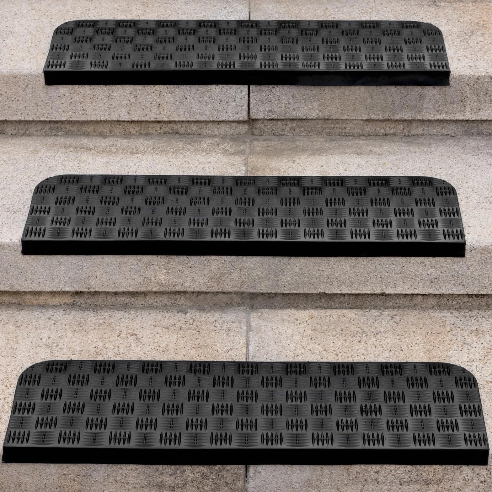 Spurtar Caoutchouc Tapis Antidérapant pour Escalier Intérieur Extérieur 65 x 25 cm Lot de 3