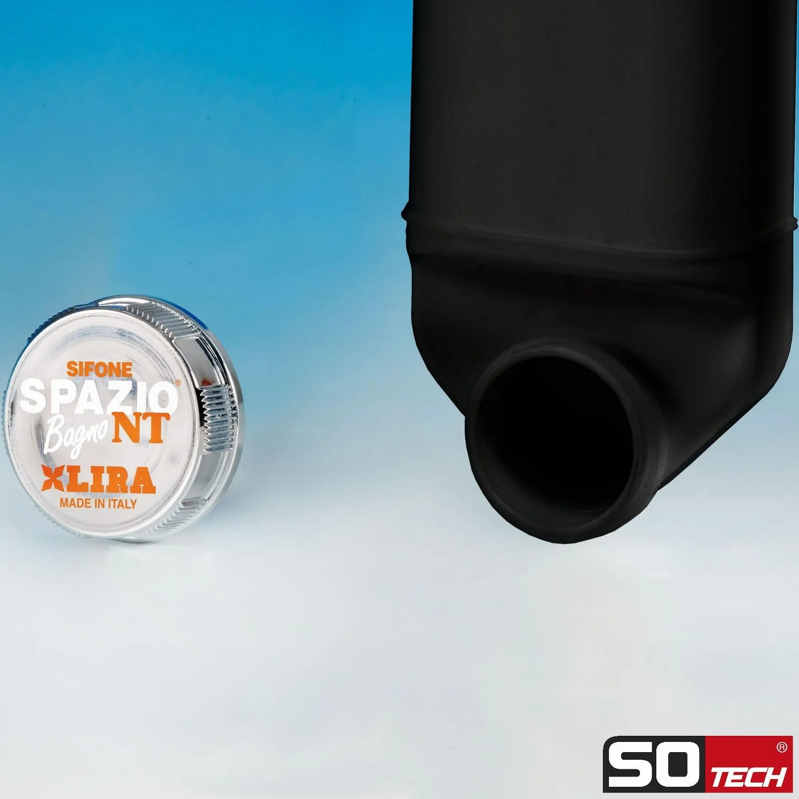 SOTECH Siphon d'encombrement réduit 32-40 mm noir garniture de vidage