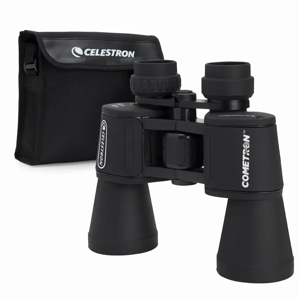 Celestron 71198 Cometron 7x50 lornetka z pryzmatem w układzie Porro, czarna
