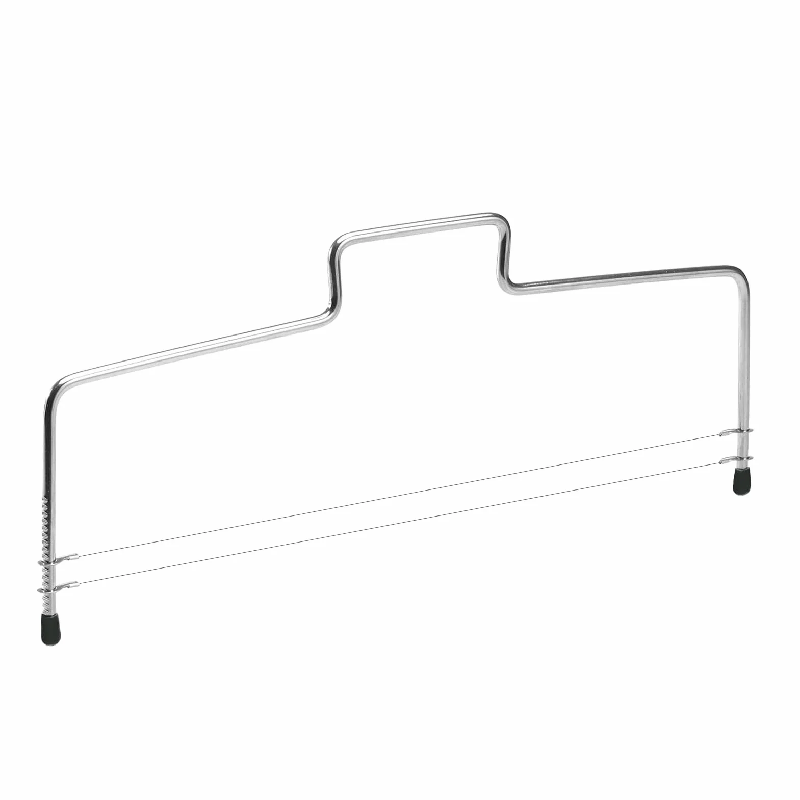 Coupe-tarte professionnel 32 cm acier inoxydable réglable hauteur fil double couche