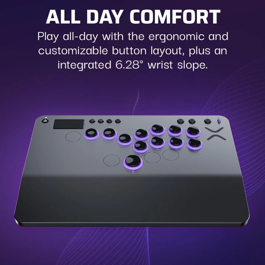 Turtle Beach Victrix Pro KO Fight Stick Gris Édition Officielle PS avec Boutons Cherry MX Speed Silver