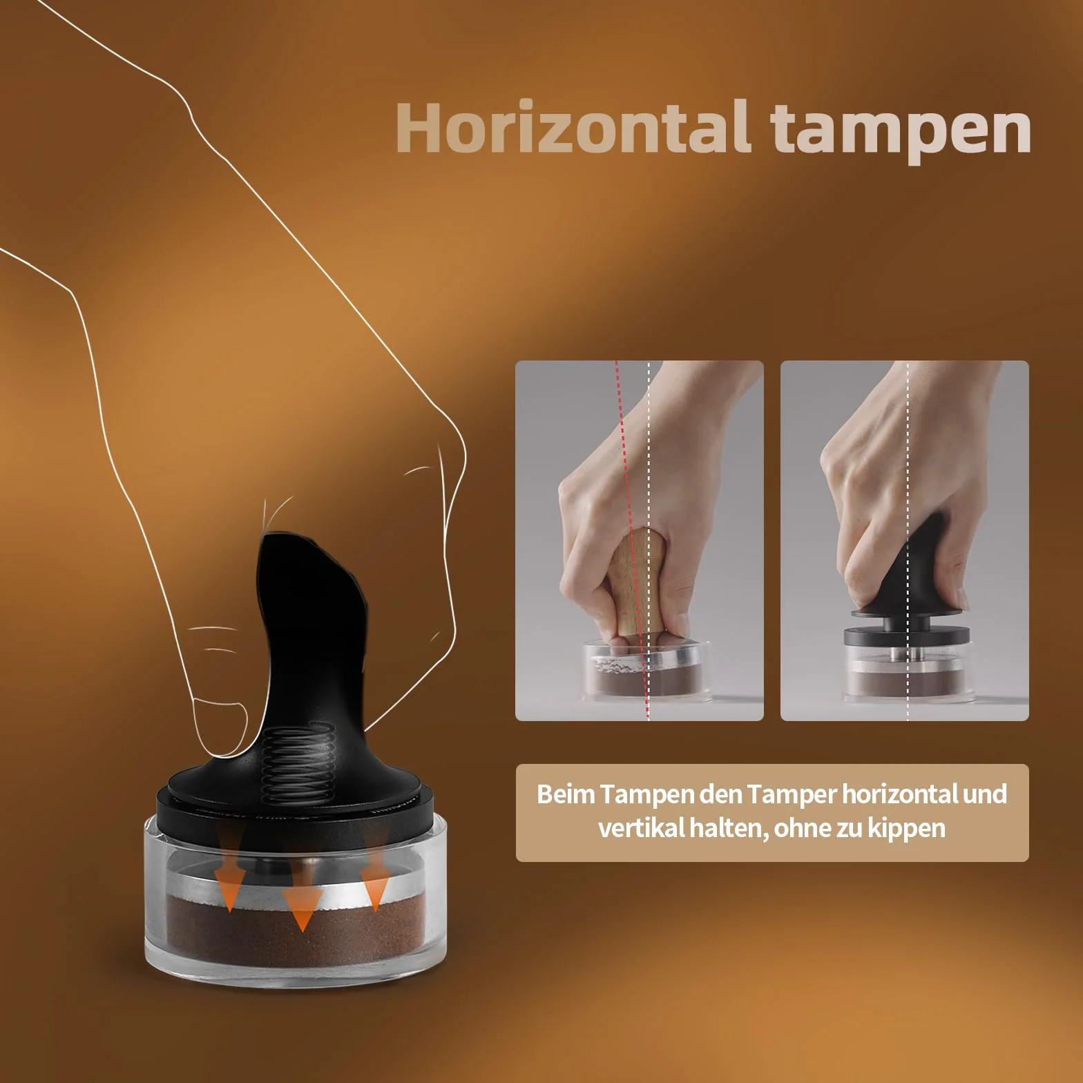 MHW-3BOMBER CD Series Tamper 58mm – Presse à café à Pression constante 30 lbs, Extraction homogène, Accessoire Barista pour Machines à portefiltre, idéal pour Amateurs de café et Professionnels