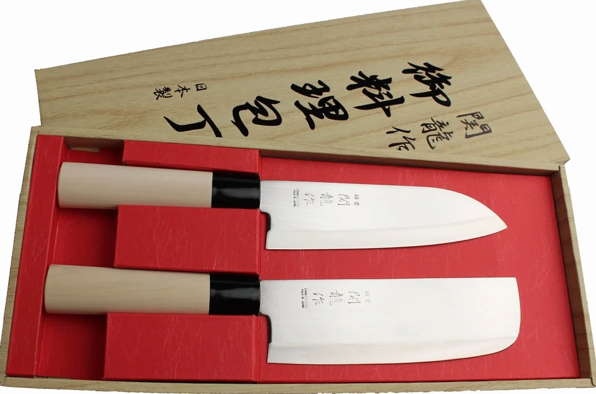 SekiRyu Set 2 couteaux japonais Santoku + Nakiri SR600