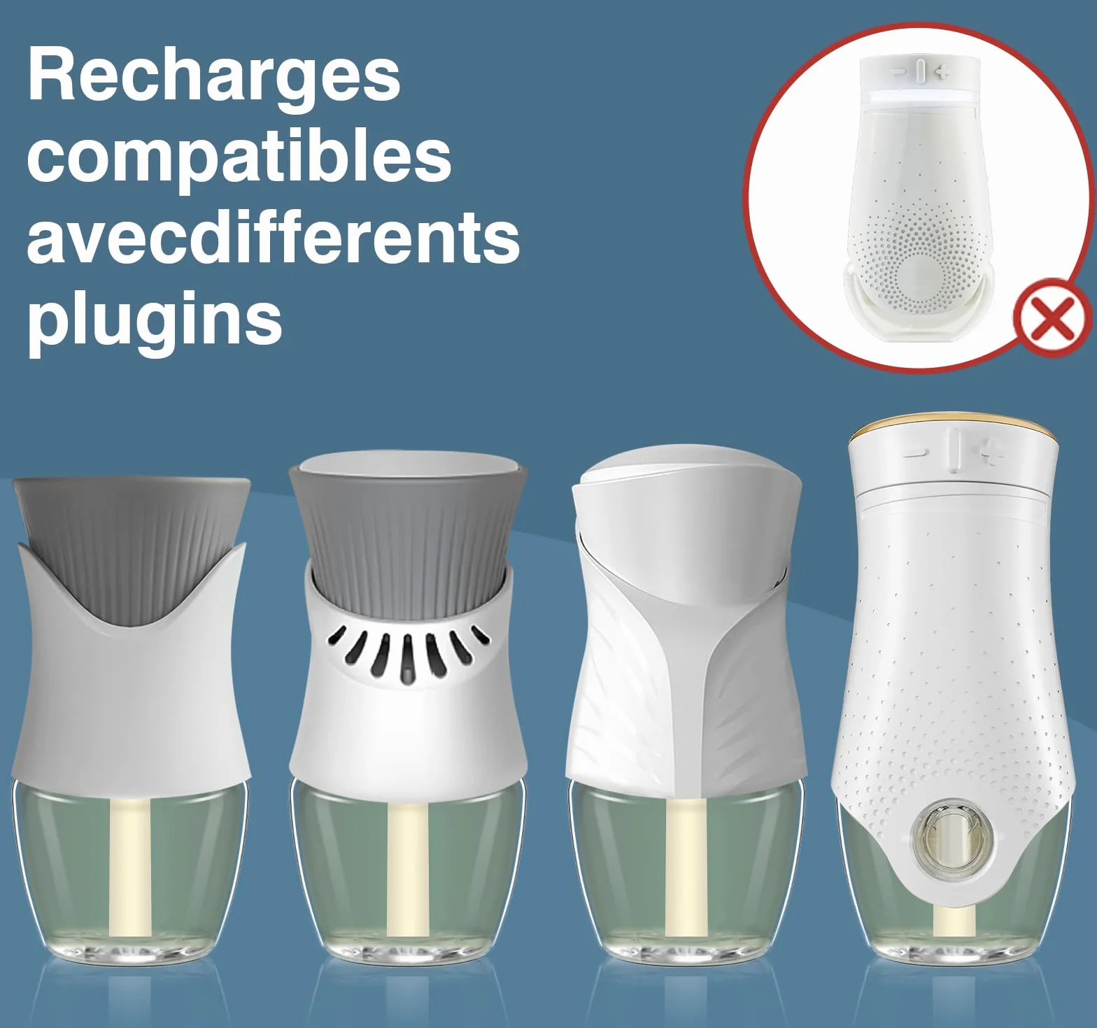 Recharge Désodorisant Maison Coton 6x19ML Compatible Air Wick Glade Diffuseur Électrique