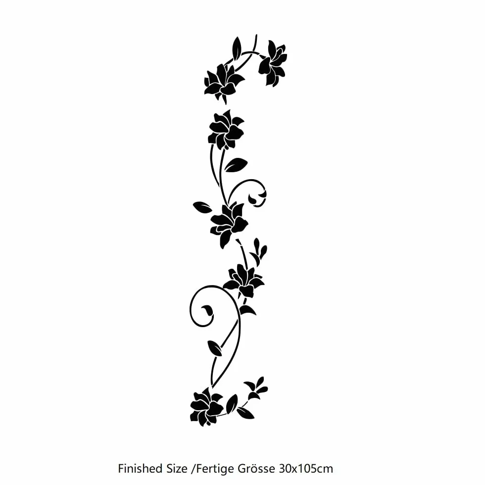 Graz Design Sticker mural XXL Motif fleurs et vigne