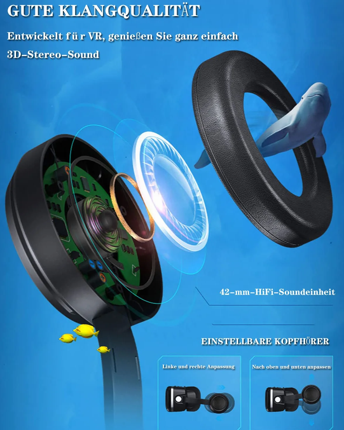 VR okulary do telefonu komórkowego, zestaw słuchawkowy VR, okulary 3D z pilotem zdalnego sterowania Bluetooth, do gier z systemem Android/iOS 4,7-7,2", dla dzieci i dorosłych, prezent na Boże