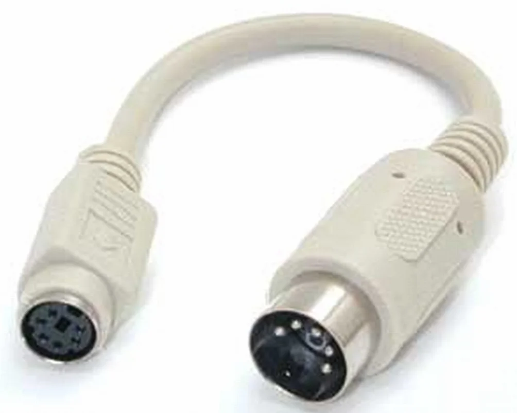 kenable PS2 Clavier Vers AT Onvertisseur 6 Broches mini DIN F Vers 5 Broches Mâle