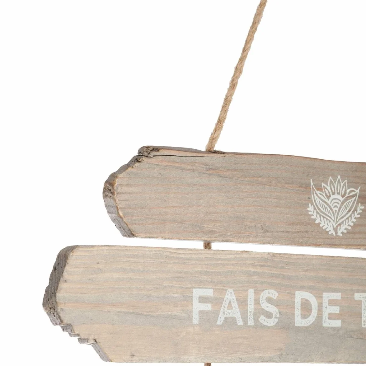 Atmosphera Déco Murale à Suspendre Bois 28x38 cm Modèle 1