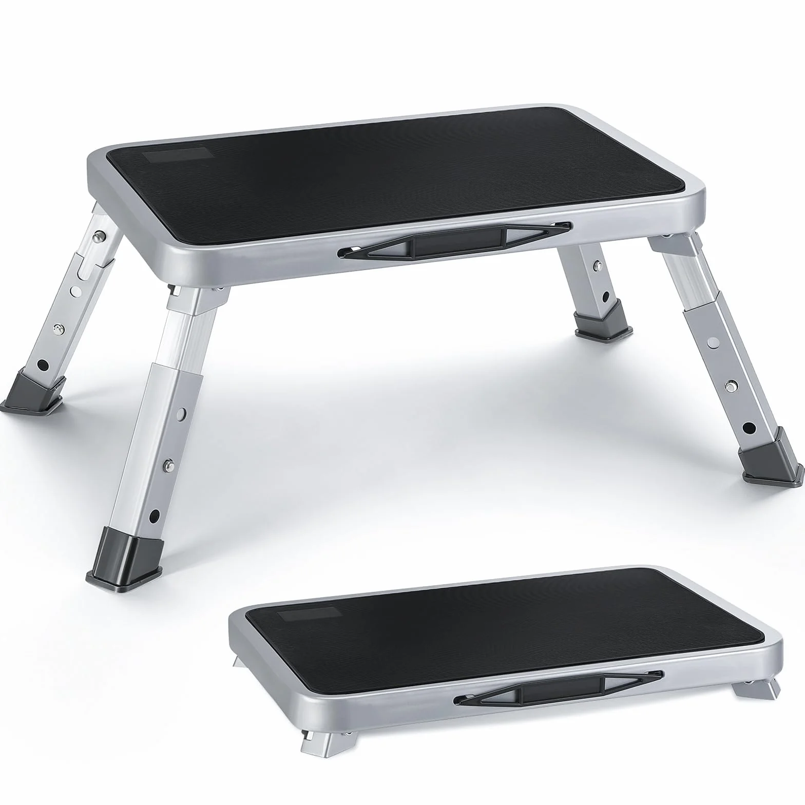 Marchepied Pliable à 3 Marches, Petit Escabeau Pliable Portable, Capacité 150 kg, Tabouret Pliant Antidérapant Enfant, Tabouret Pliant Portable pour Cuisine, Salles de Bains, Maison, Camping Car