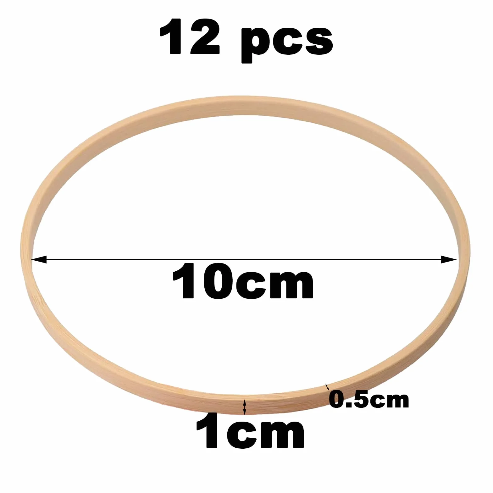 Cercle Bois Attrape Rêve Macramé 10 cm Bambou Anneaux Couronne Décoration Mariage