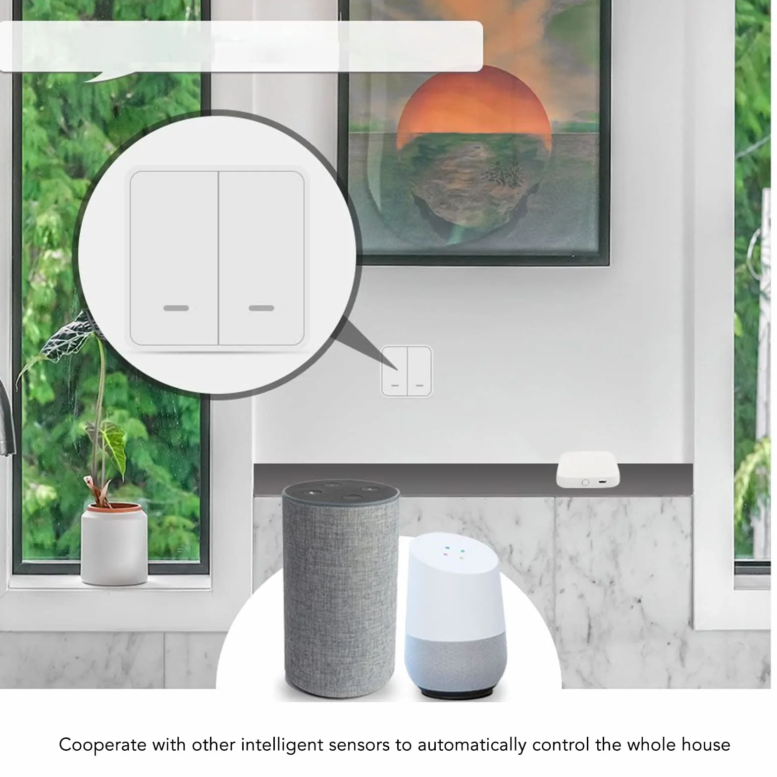 Inteligentny Koncentrator Domowy, Wifi Bluetooth Gateway Hub Mini Pilot Zdalnego Sterowania Mesh Router Bezprzewodowy Wykrywanie Podczerwieni dla Aplikacji Tuya dla ZigBee