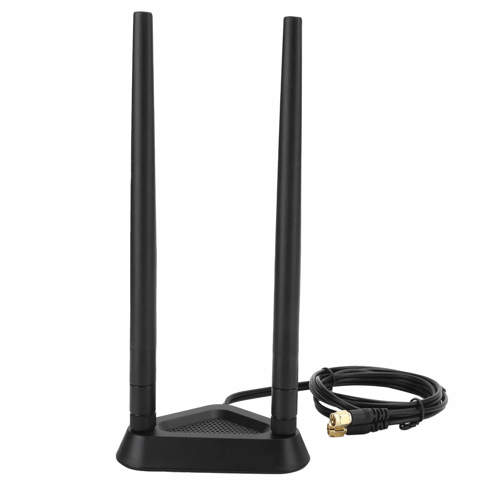 ASHATA Antena WiFi z podstawą magnetyczną, adapter magnetyczny dBi RP-SMA, 1,1 m, przedłużacz do routera Wi-Fi, karty bezprzewodowej
