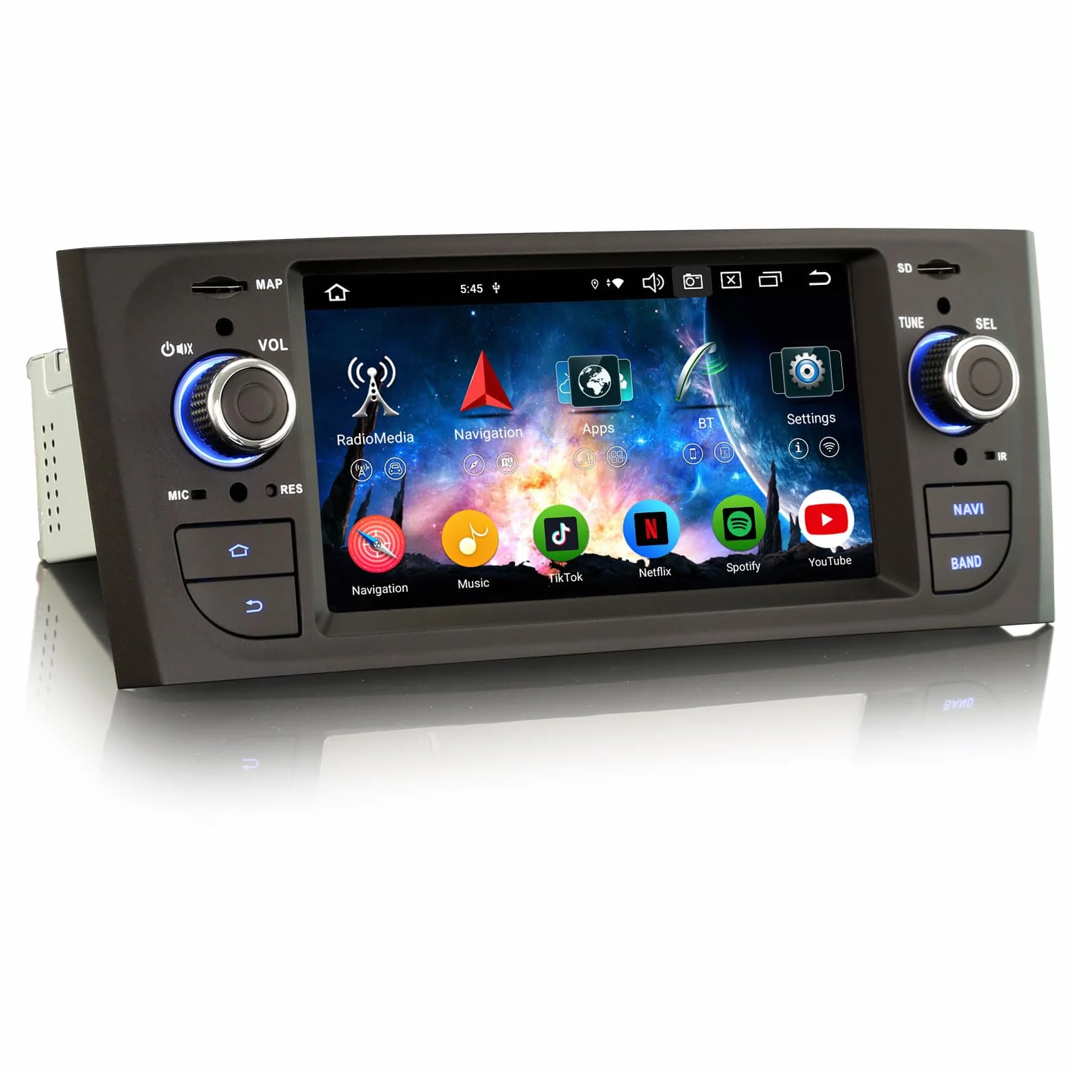 8-rdzeniowy 4 GB RAM 64 GB ROM Android 14 Radio samochodowe Bluetooth z GPS, nawigacja dla FIAT Grande Punto Linea, obsługuje bezprzewodowe CarPlay, Android Auto, WiFi 4G, DSP, DAB+, OBD2, USB, FM