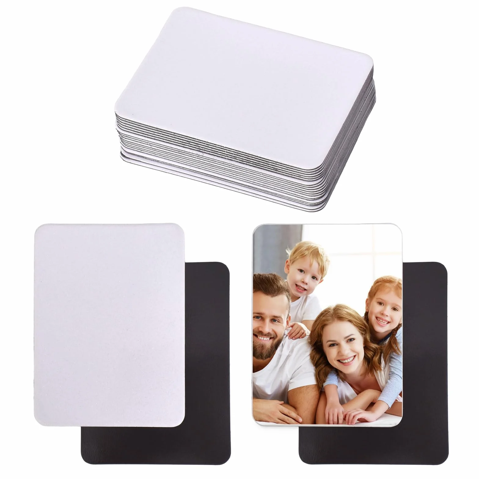 20 Pièces Aimants de Sublimation Blancs 6,5 x 9 cm pour Réfrigérateur Bricolage Cuisine