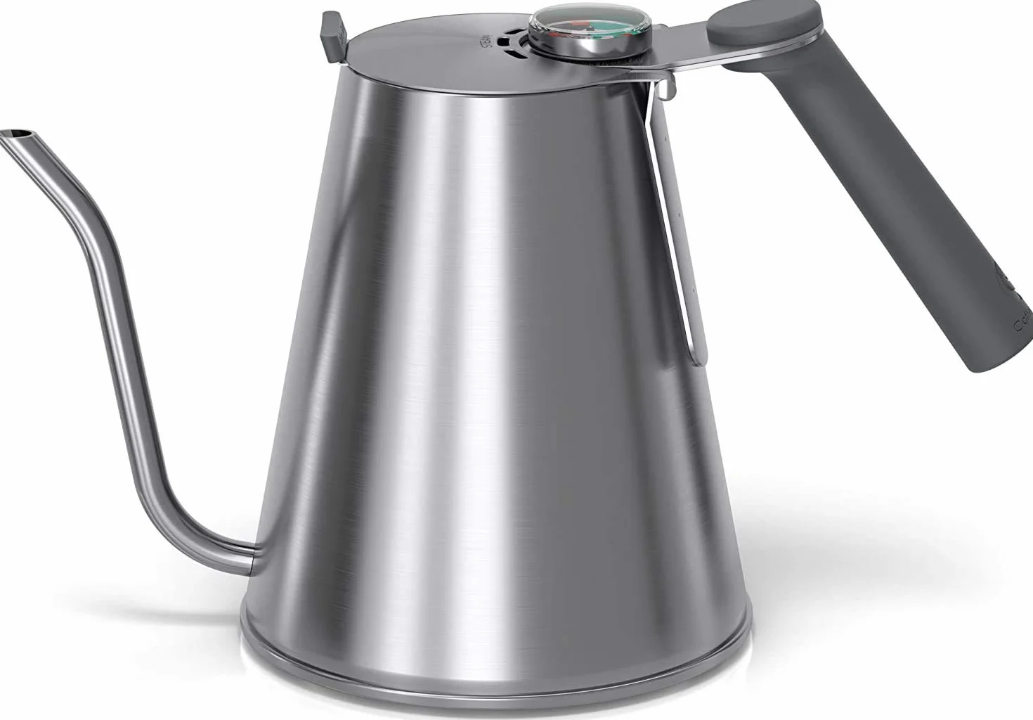 Bouilloire True Brew de Coffee Gator - Bouilloire professionnelle avec bec verseur de précision à col de cygne, thermomètre intégré et couvercle de remplissage rapide - Pour tous les plaques – 1,6l