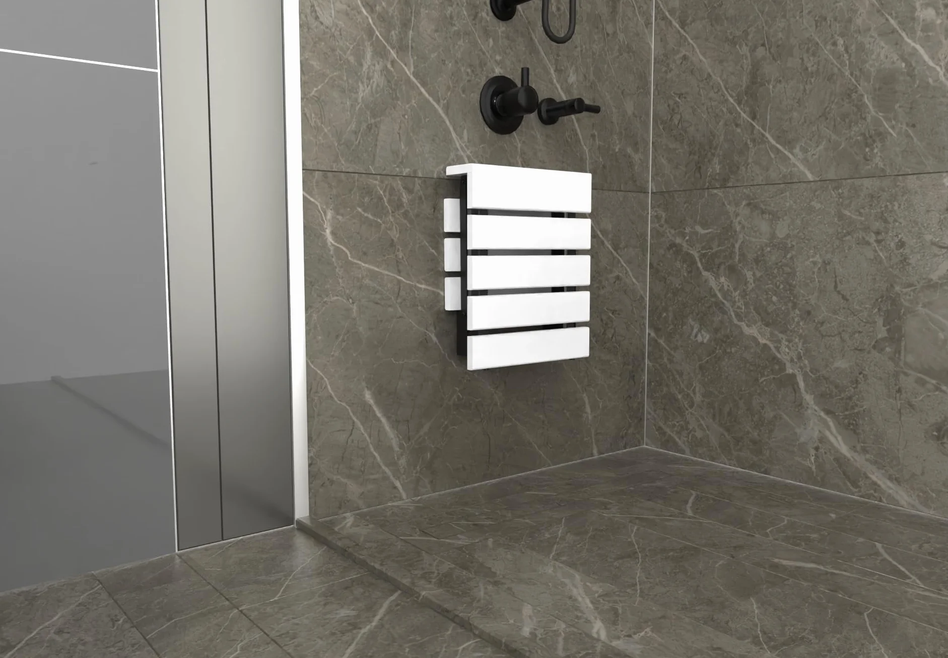 Siège de douche mural pliable en bois de teck fait à la main, tabouret de salle de bain pour personnes âgées, handicapées, femmes enceintes, handicapées, banc d'extérieur pliable résistant à l'eau