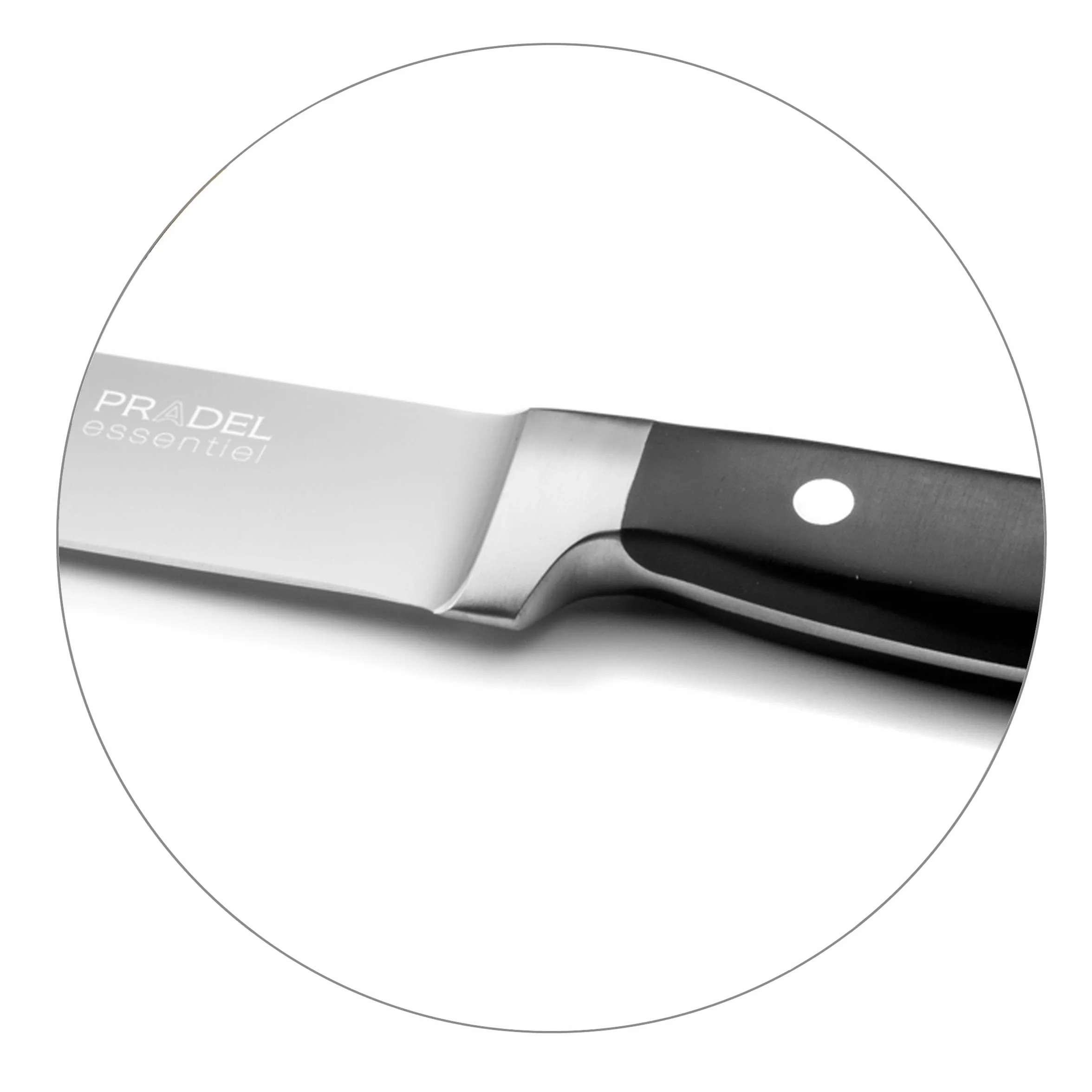 Couteau d'office PRADEL ESSENTIEL Acier inoxydable 13 C Lame 9 cm Noir