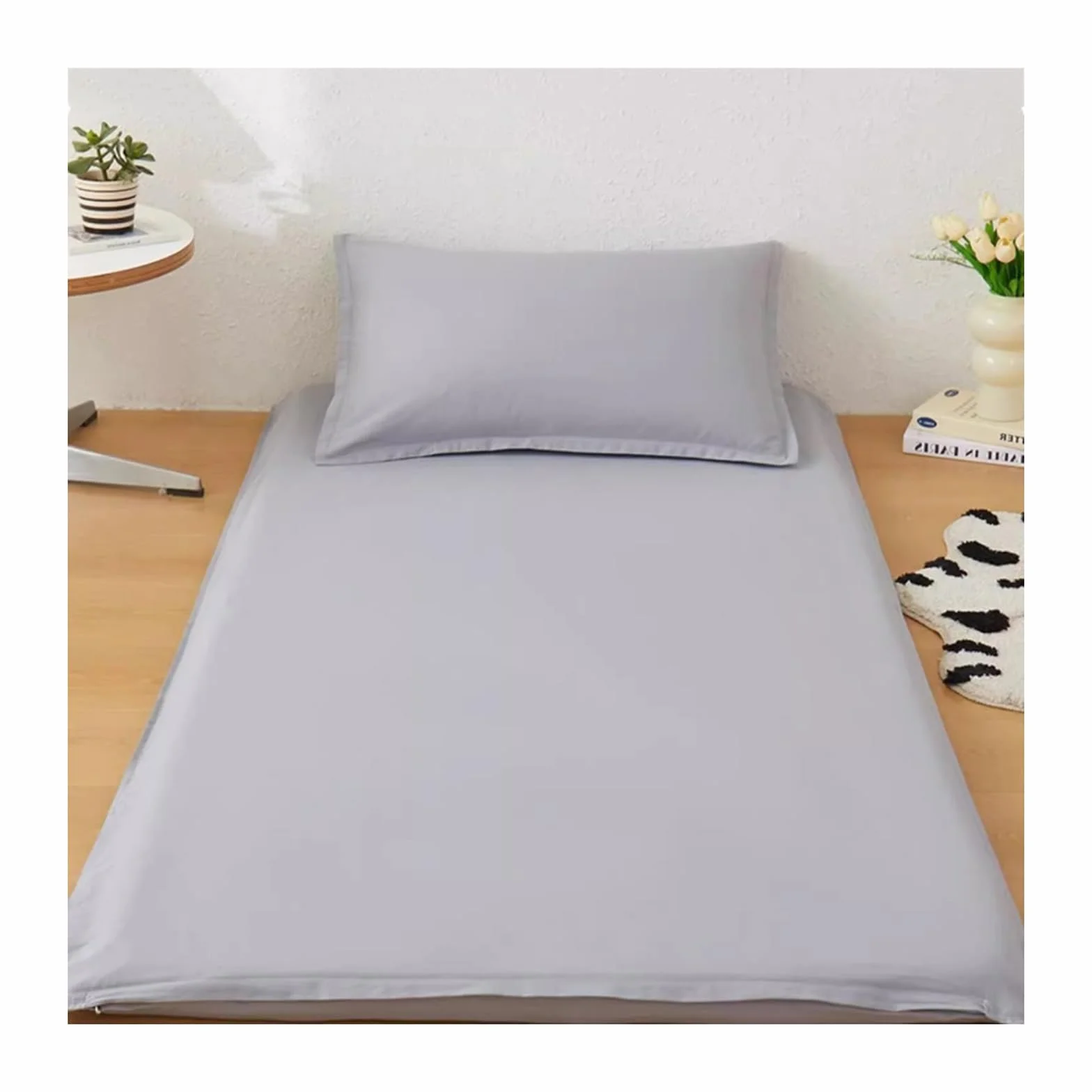 Japonais Housse de Matelas Futon, Coton Protection Lavable Anti-Poussière 80x190cm