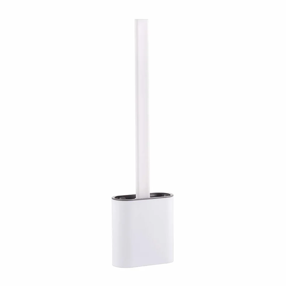 Ibergrif Brosse WC Silicone Antibactérienne Montage Mural Blanc