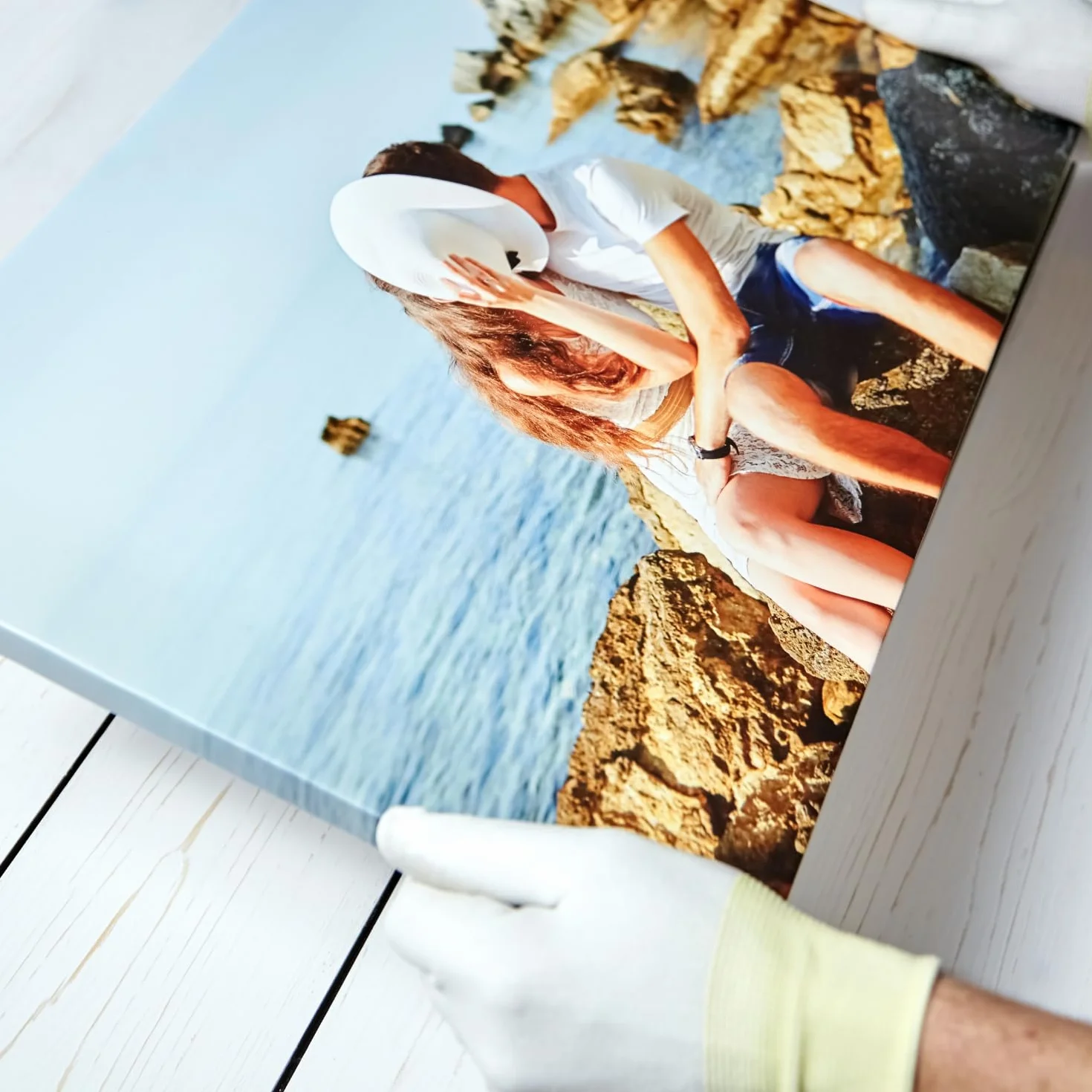 Toile personnalisée avec vos photos 20x30 cm, art mural prêt à accrocher