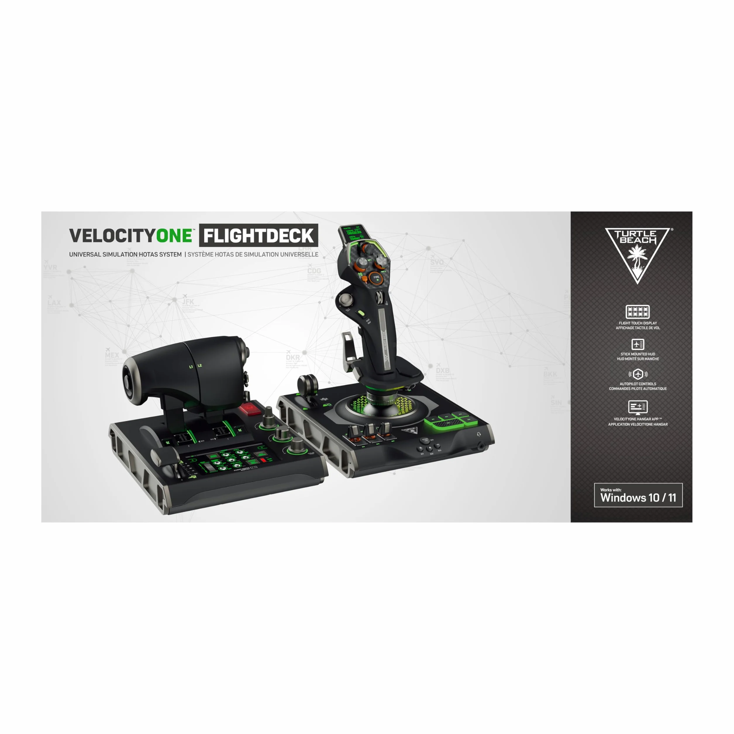 Turtle Beach VelocityOne Flightdeck Joystick HOTAS avec Écran Tactile HUD pour Windows 10 & 11