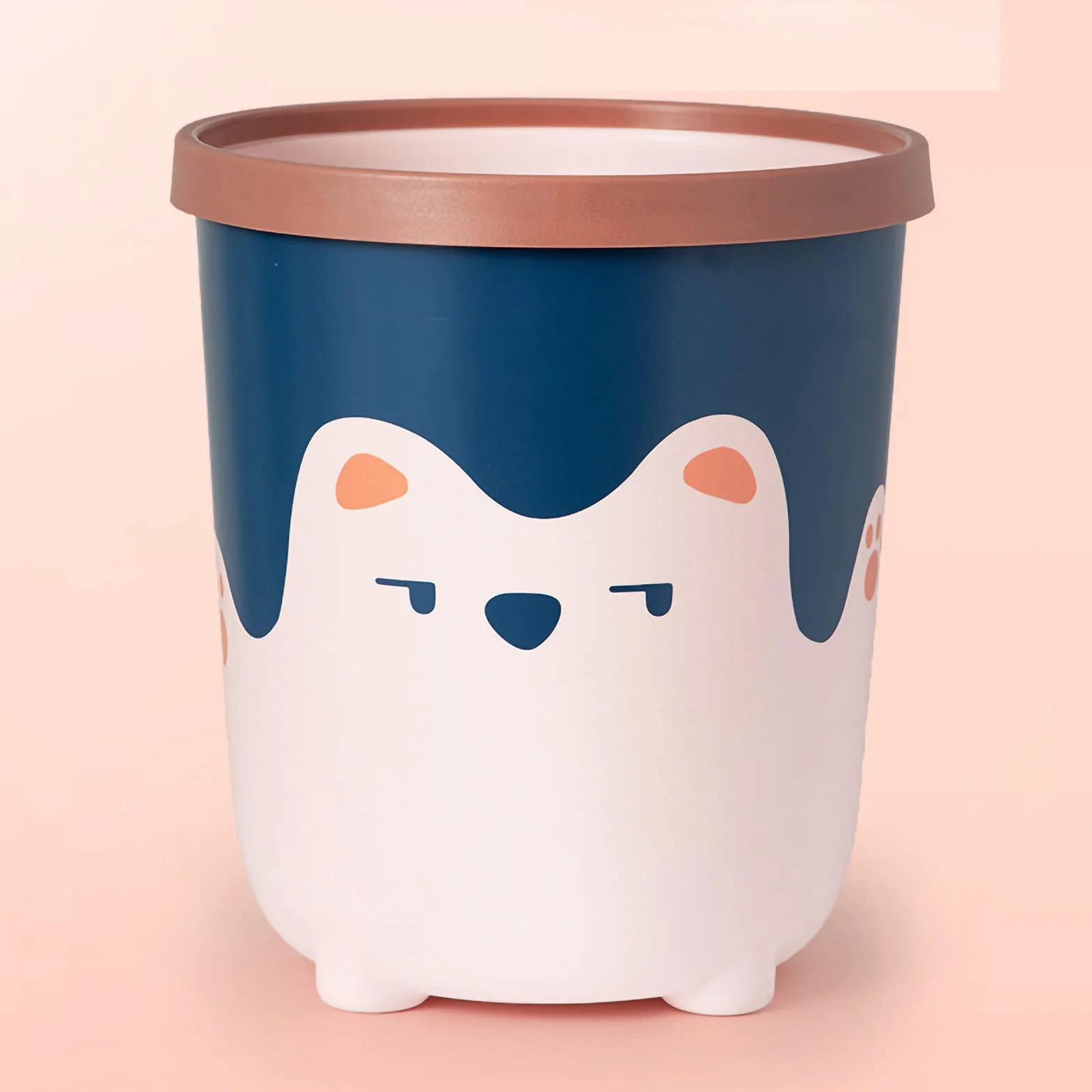 Poubelle décorative étanche Ours dessin animé Großes Rosa pour salle de bain cuisine