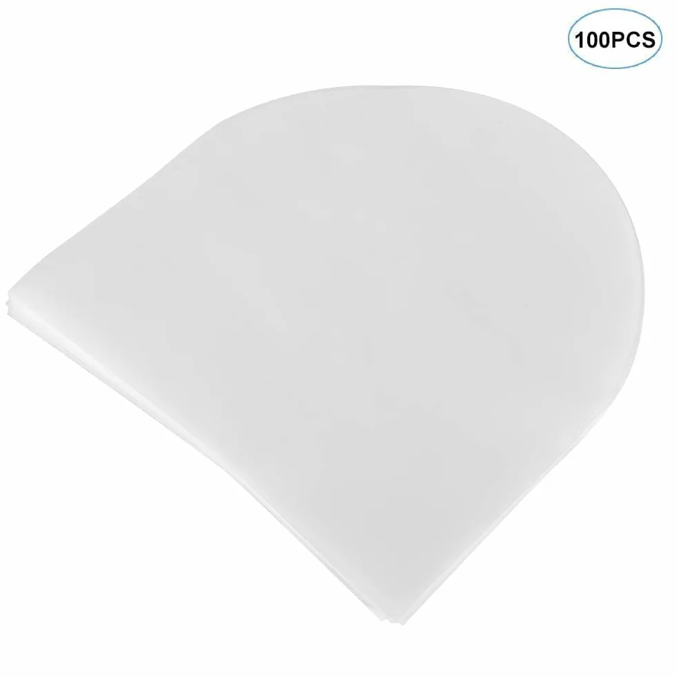 Cyrank 100pcs Vinyle Manchon Intérieur Antistatique 7in LP Transparent Housse de Protection