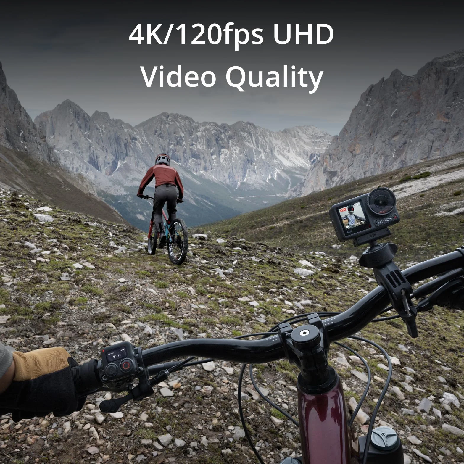 DJI Osmo Action 4 Standard Combo – wodoodporna kamera sportowa 4K/120 fps z czujnikem 1/1,3 cala, świetnym obrazowaniem w słabym świetle, 10-bitową głębią kolorów oraz akumulatorem 1770 mAh