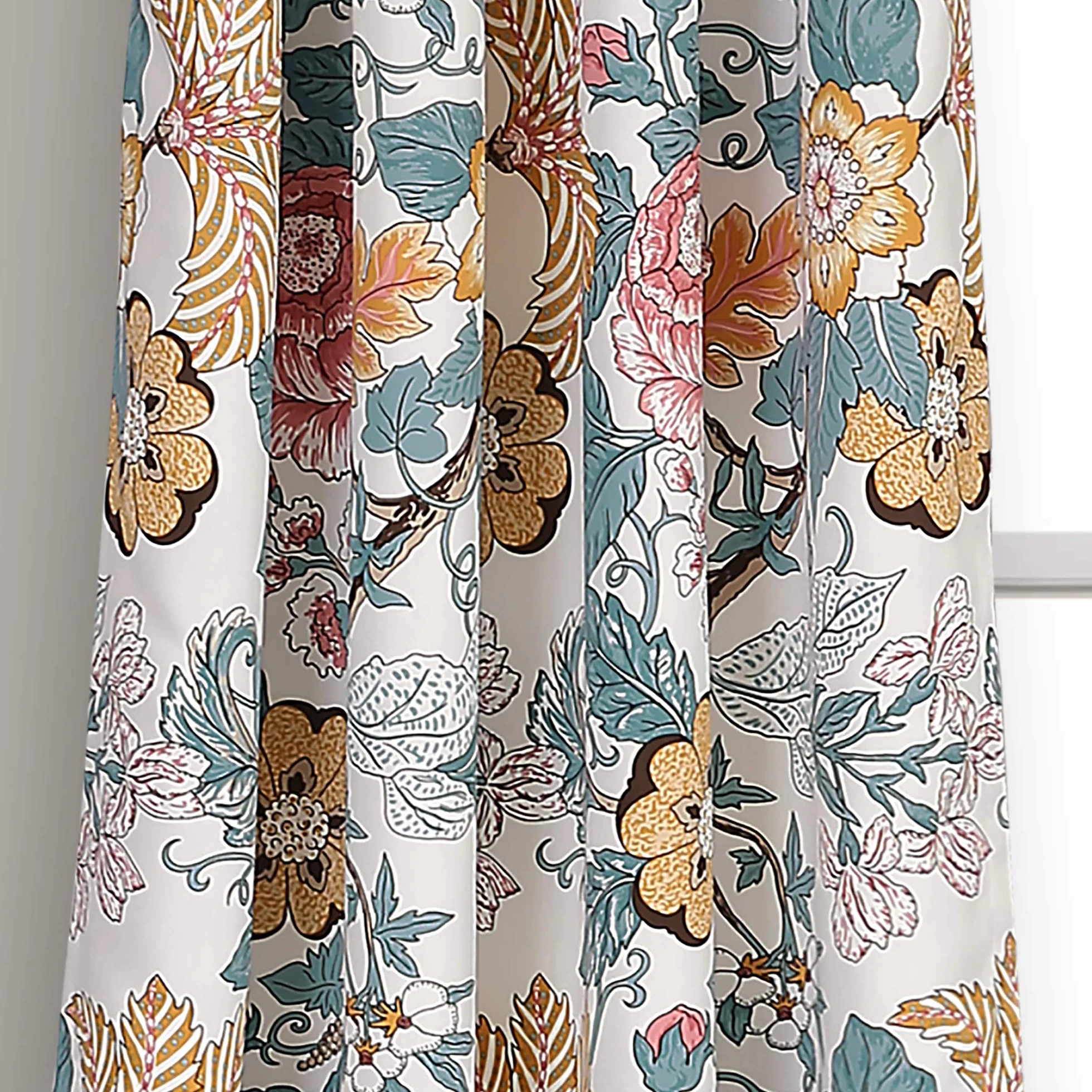 Lush Decor Sydney Rideaux occultants fenêtre 241,3 x 132,1 cm Bleu Jaune Paire
