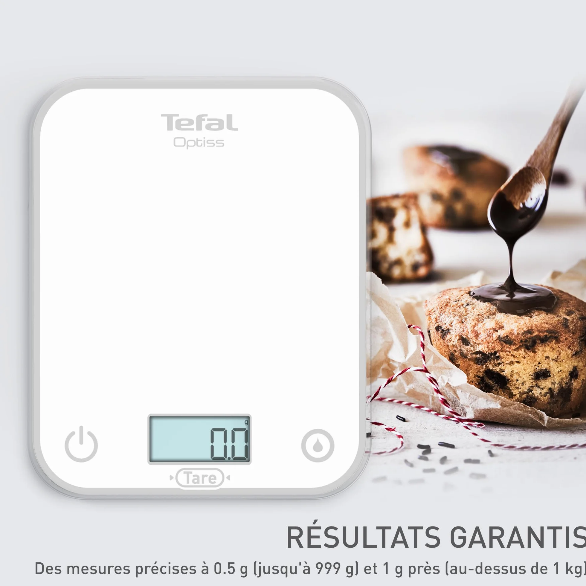 Balance de cuisine électronique Tefal Optiss 5kg Blanc BC50U0V0