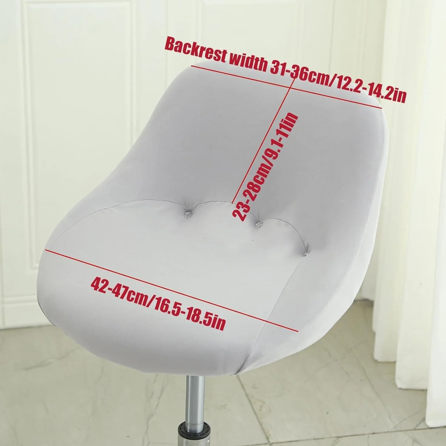 Housse Tabouret de Bar avec Dossier Lot de 2/4/1 Extensible Incurvé Couverture de Tabouret de Bar Tabourets Hauts pour Bar/Cuisine/Salle à Manger (H22, 4PCS)