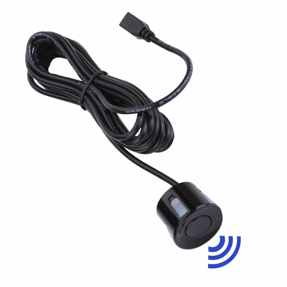 4szt Czujnik parkowania Sonda, cofania detektor kopii zapasowej pojazdu (czarny) kabel czujnik parkowania 4.5