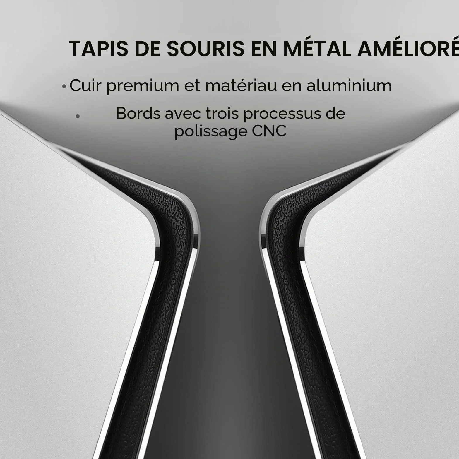 VAYDEER Tapis de Souris Rigide Double Face Aluminium 23x18 cm Argenté Jeux Bureau