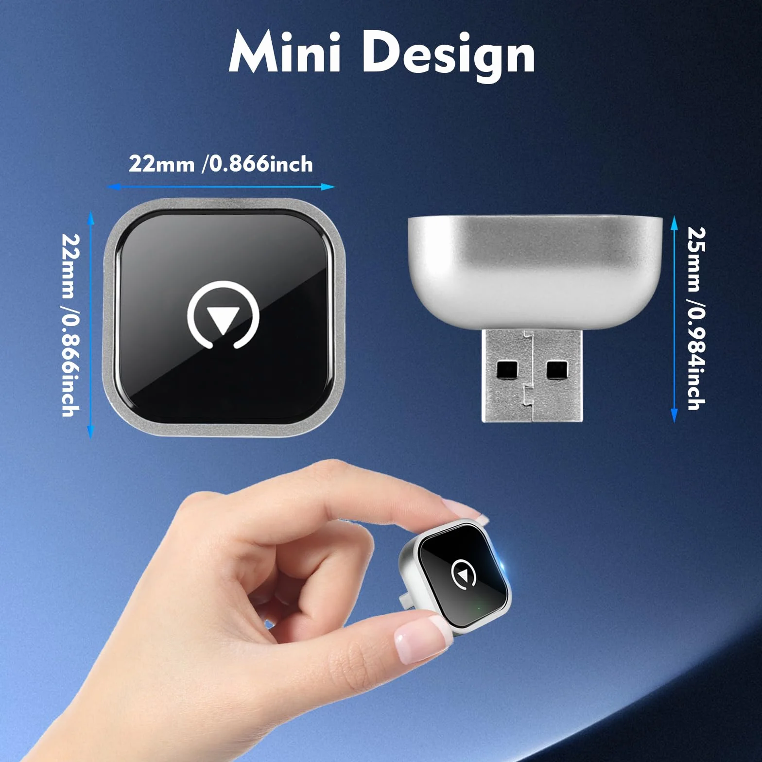 Bezprzewodowy adapter Carplay, 2 w 1, bezprzewodowy adapter Carplay, konwertuje przewodowy samochód Carplay/Android na bezprzewodowy, podłączany i gotowy, mini adapter Carplay