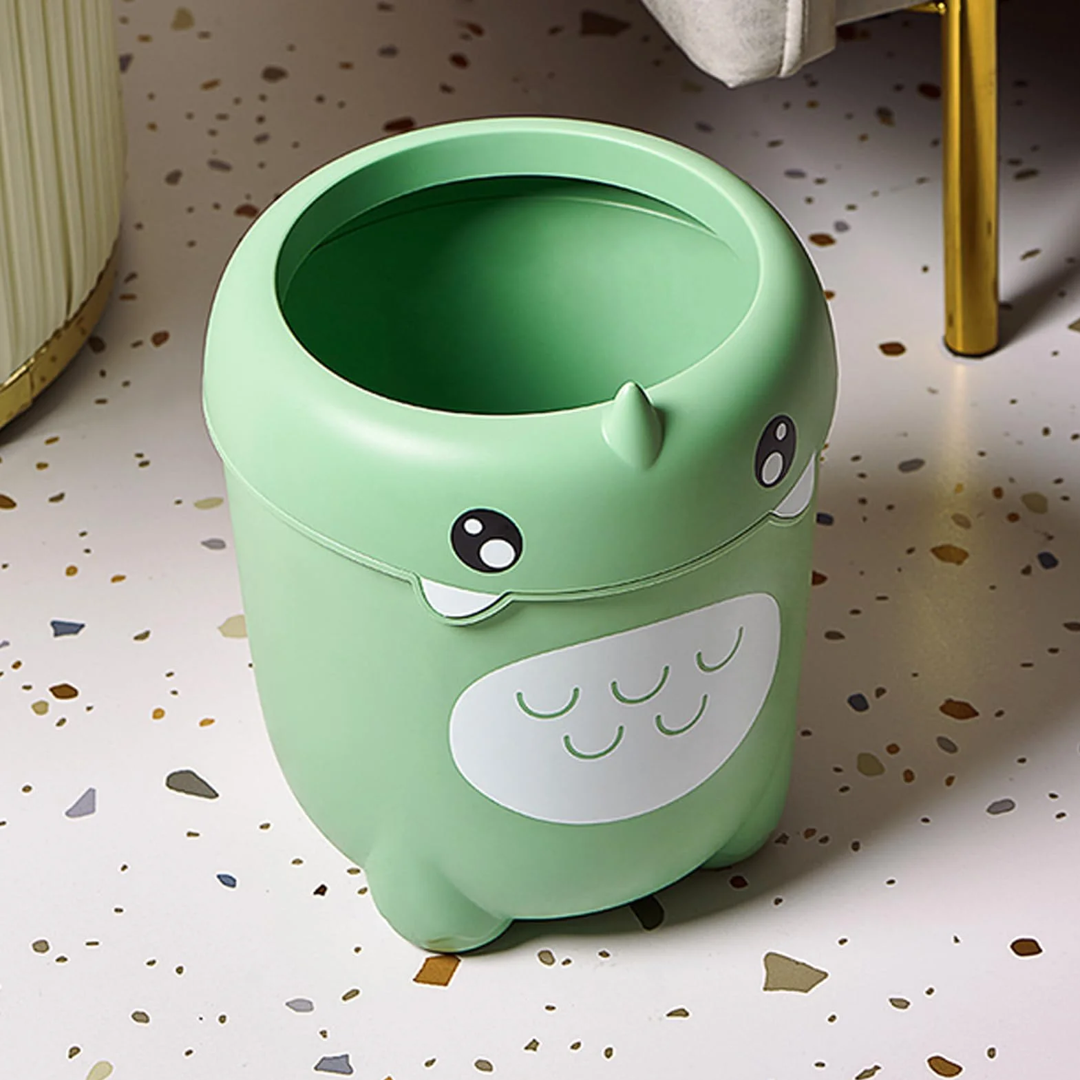Corbeille Poubelle Dinosaure Compacte Design Ouvert Bureau Cuisine Salon