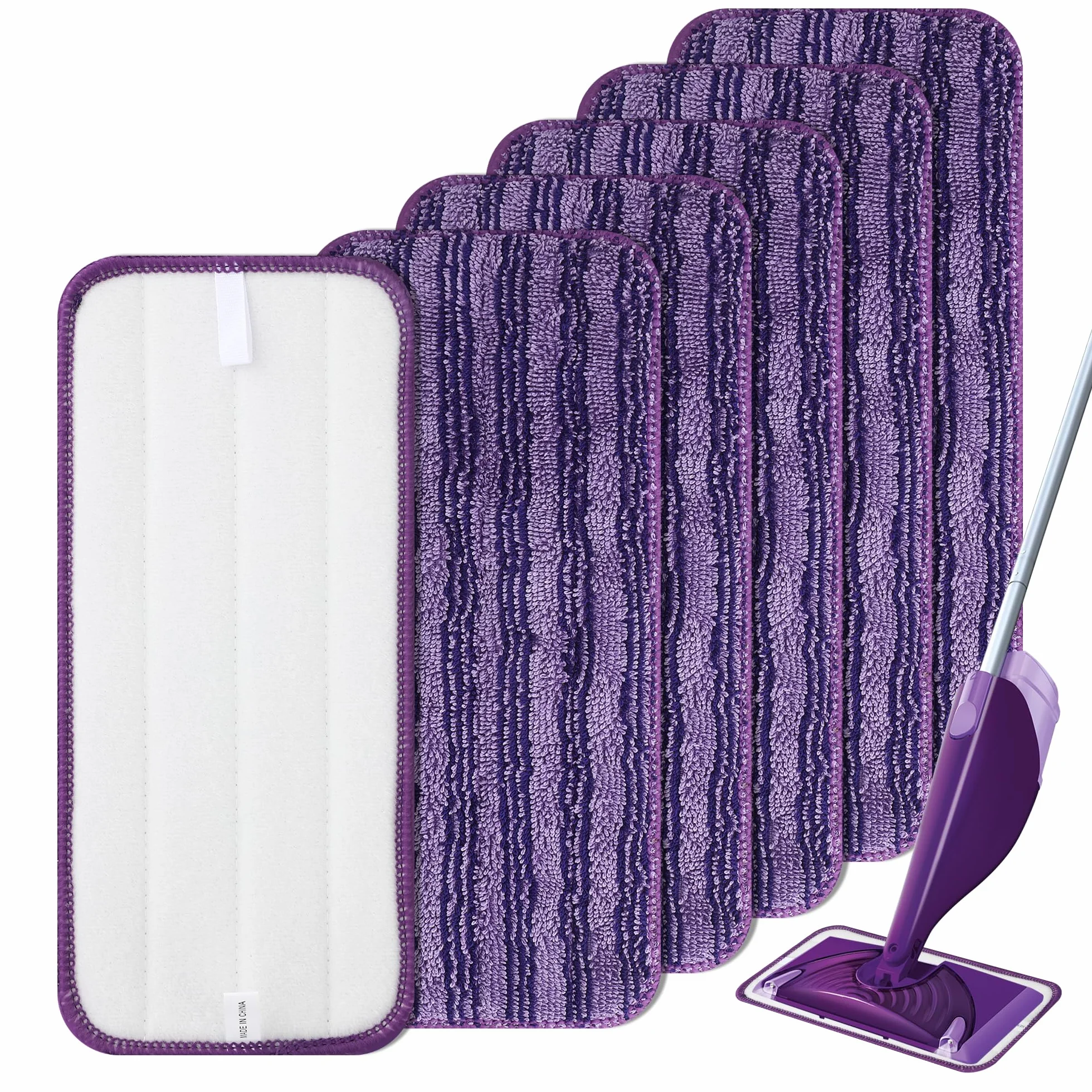 Serpillères en Microfibre 6 pièces compatibles avec Swiffer Wet Jet, Lingettes de rechange