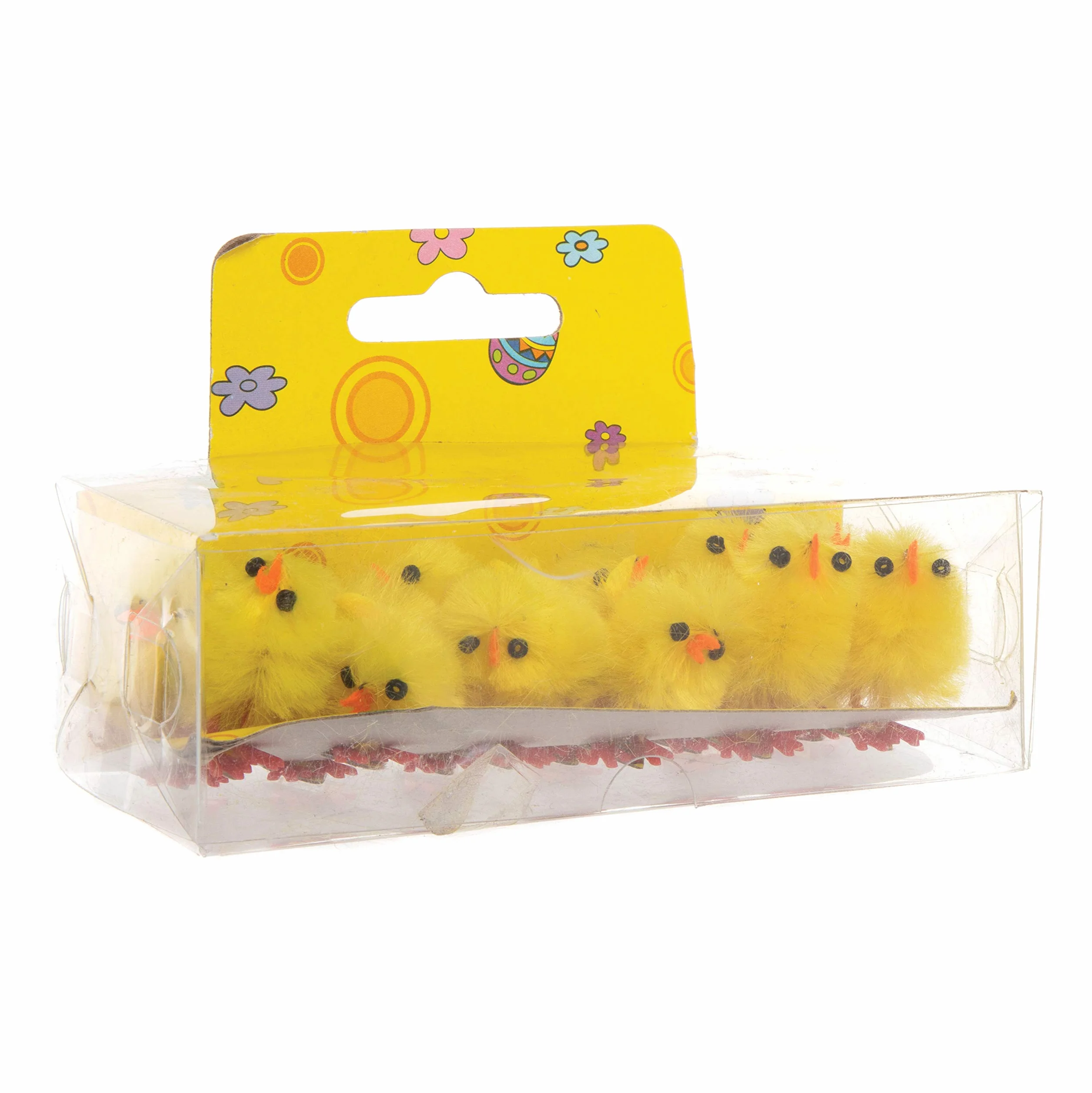 Baker Ross E432 Lot de 12 Mini Poussins pour décoration de gâteaux, modèles, présentoirs, activités de Chasse de Pâques Jaune