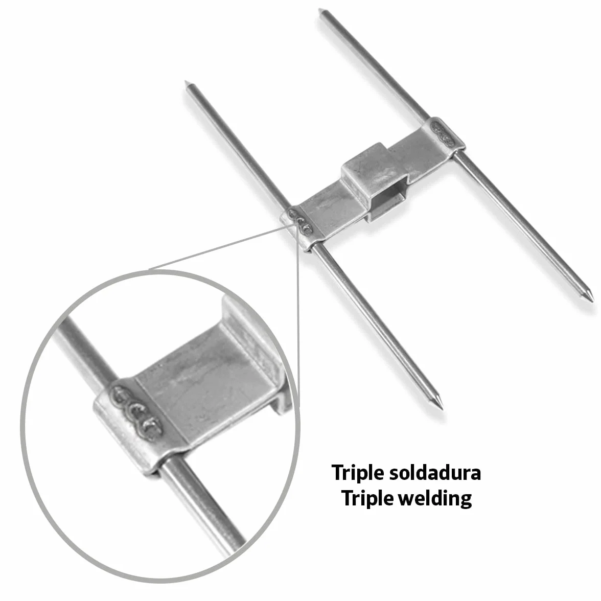 Lot de 10 brochettes de rôtissoire à poulet en acier, fourchette rotative professionnelle, pièce de rechange universelle 12 mm