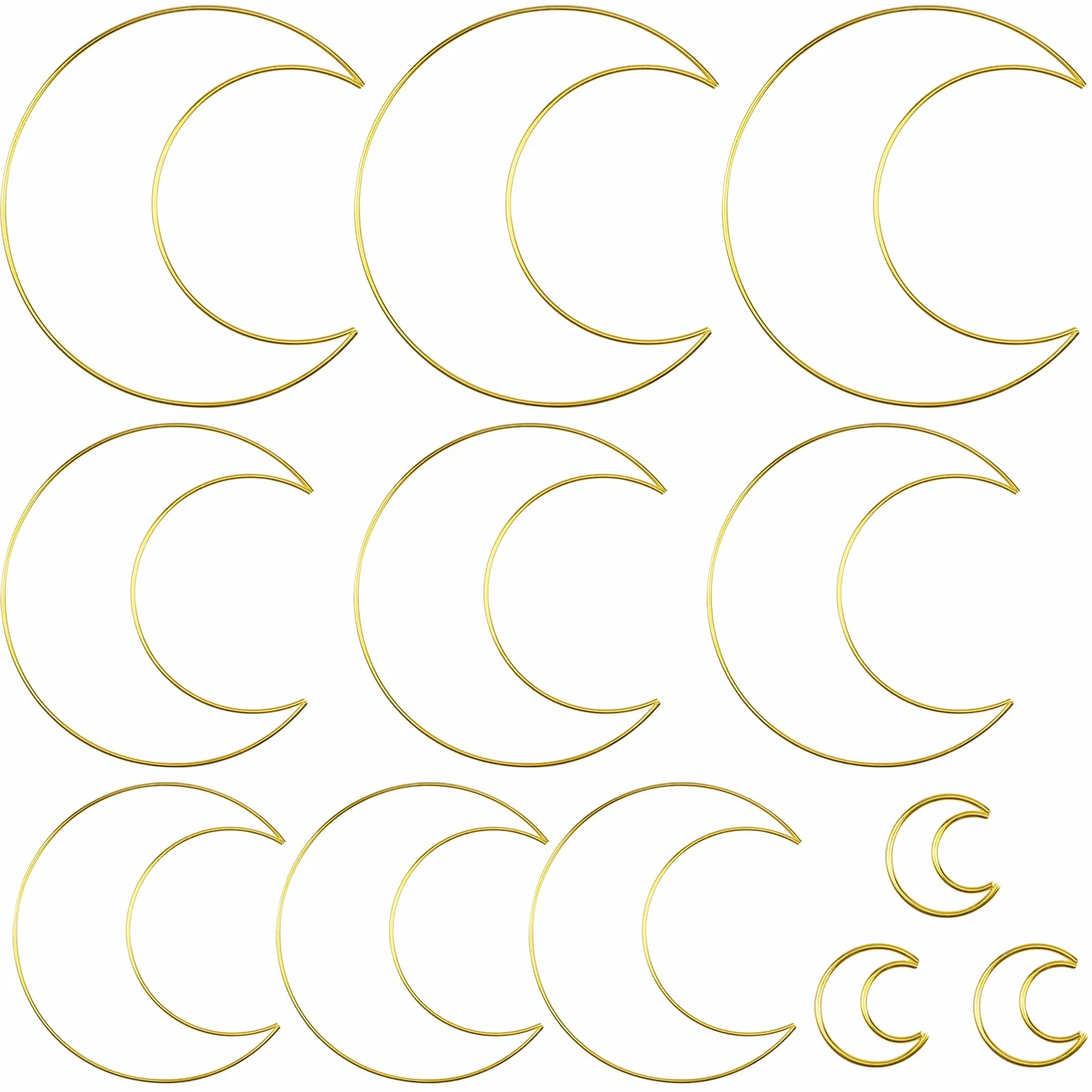 Lune Macramé Attrape Rêve Anneaux en Métal Star DIY Artisanat Fabrication Capteur de Rêves 12 Pcs