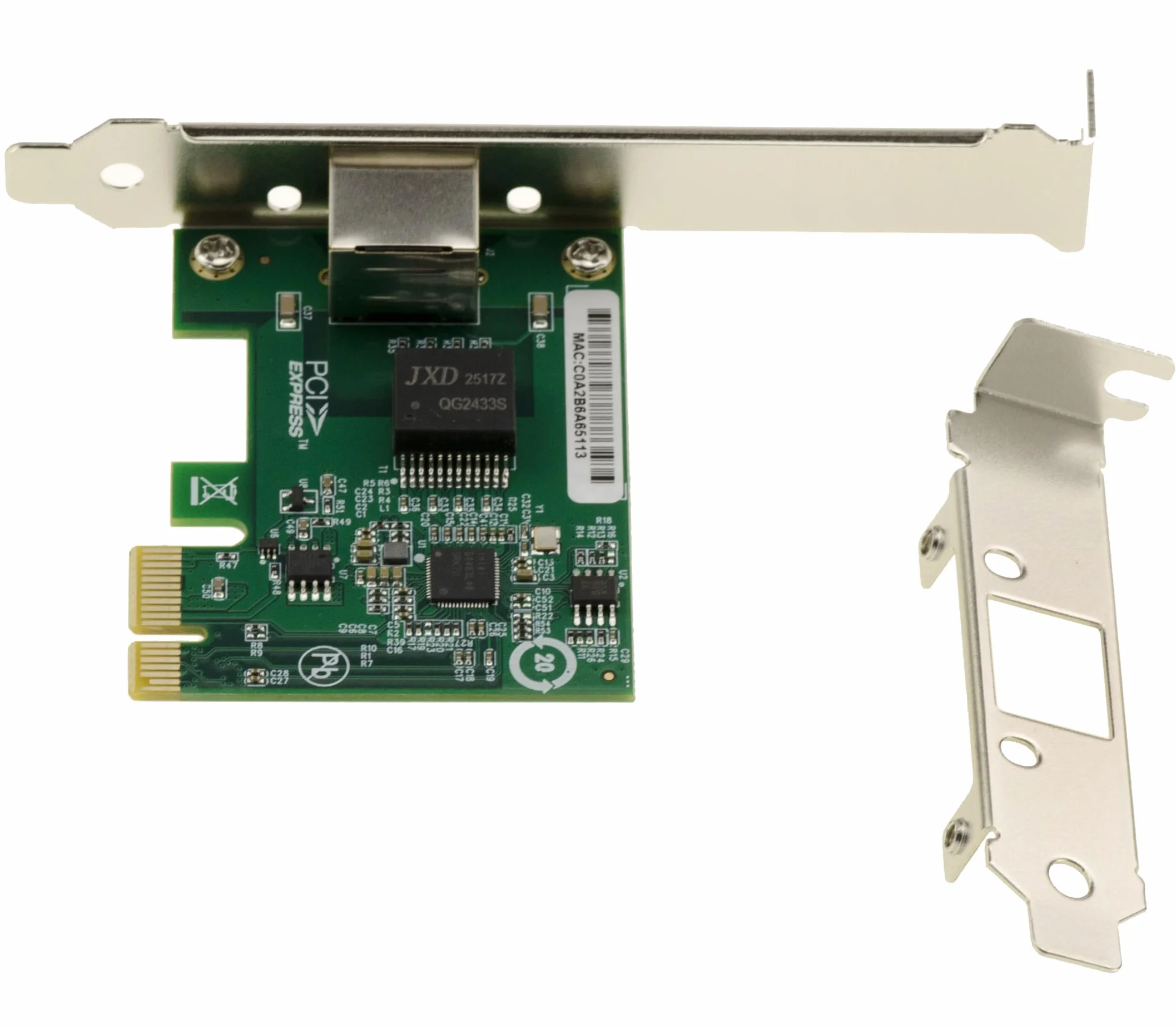 KALEA-INFORMATIQUE Karta kontrolera sieciowego PCIe 2,5G LAN Gigabit Ethernet RJ45 z chipsetem Intel I226 SRKTU Obsługa 10 100 1000 2500 1 G 2,5 G w formacie kompaktowym