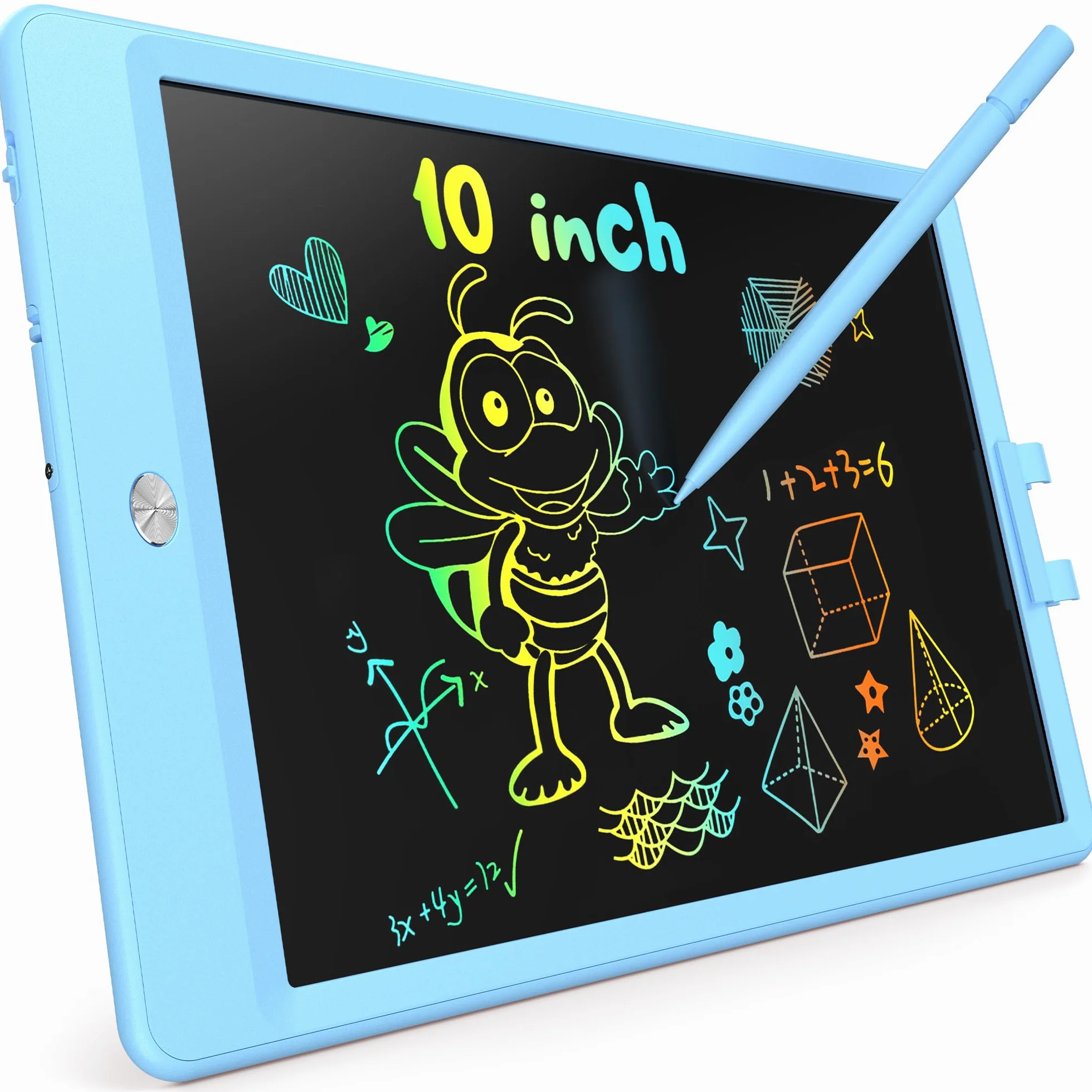 KOKODI Ardoise Magique LCD 10 Pouces Jouet Éducatif Sans Écran avec Stylo Enfants 2-7 Ans Bleu