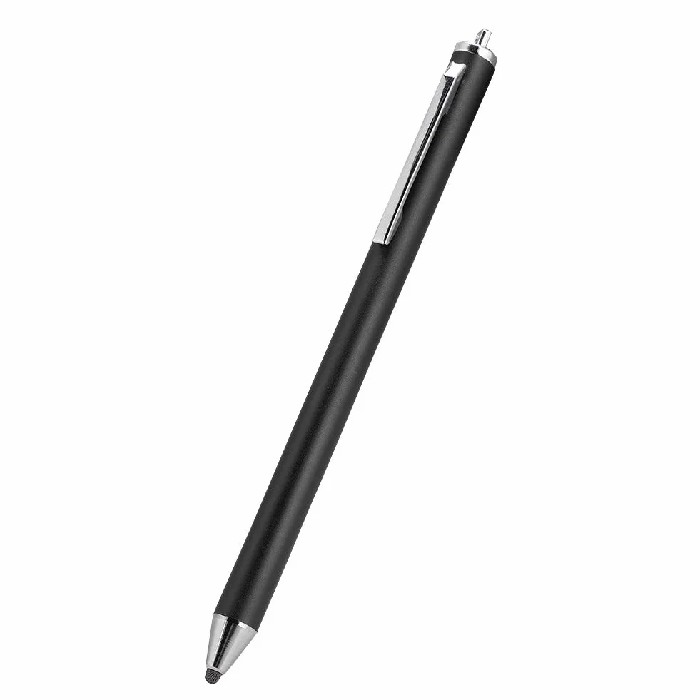 Rysik z główką materiałową, Uniwersalny Rysik do Ekranu Dotykowego do Smartfonów i Tabletów, do Samsunga, do IPada, do OPPO, do Huawei Mate, do Serii NOVA (Czarny)