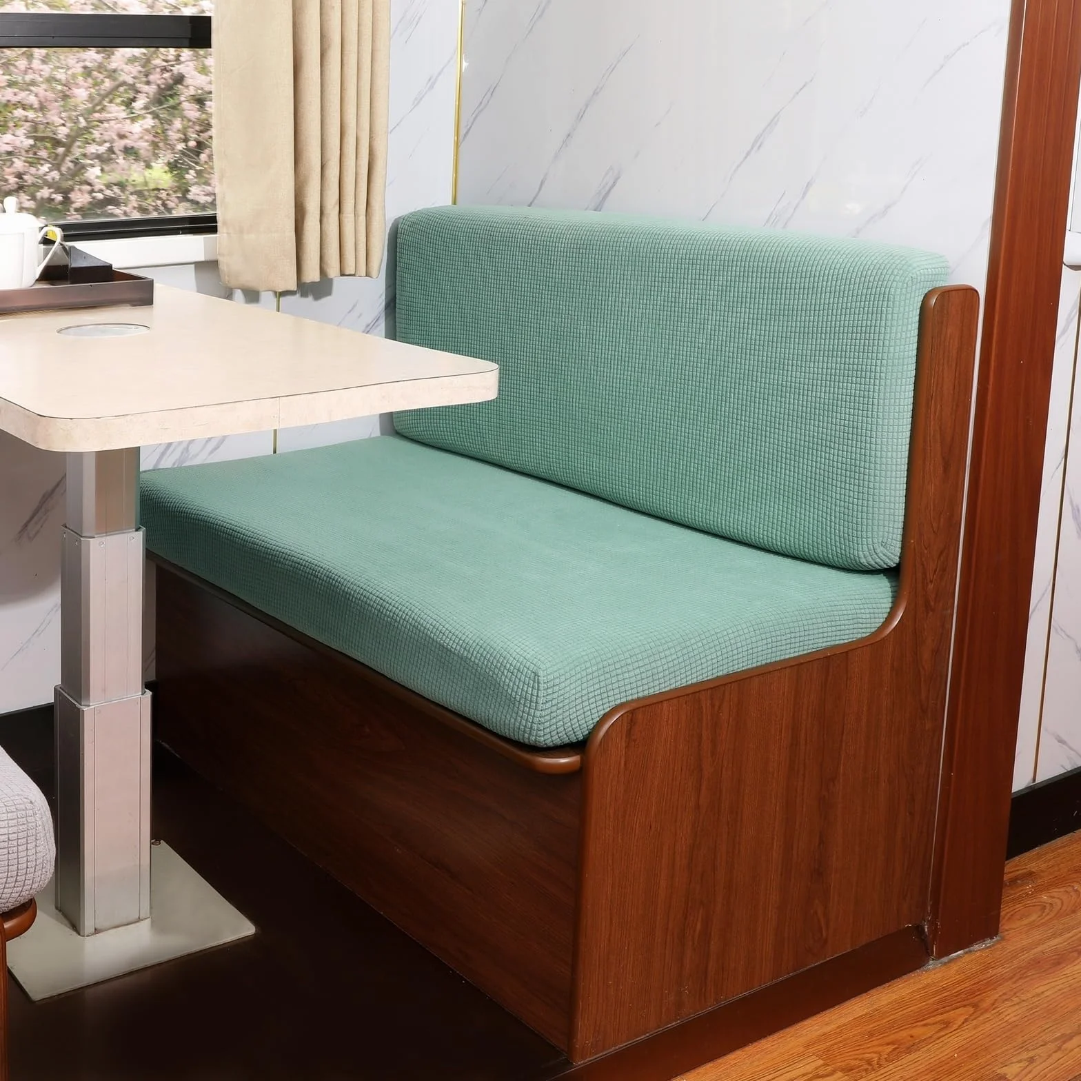 Housse Assise Canapé Camping-Car Extensible Protection Couvre Canapé 2 Pièces