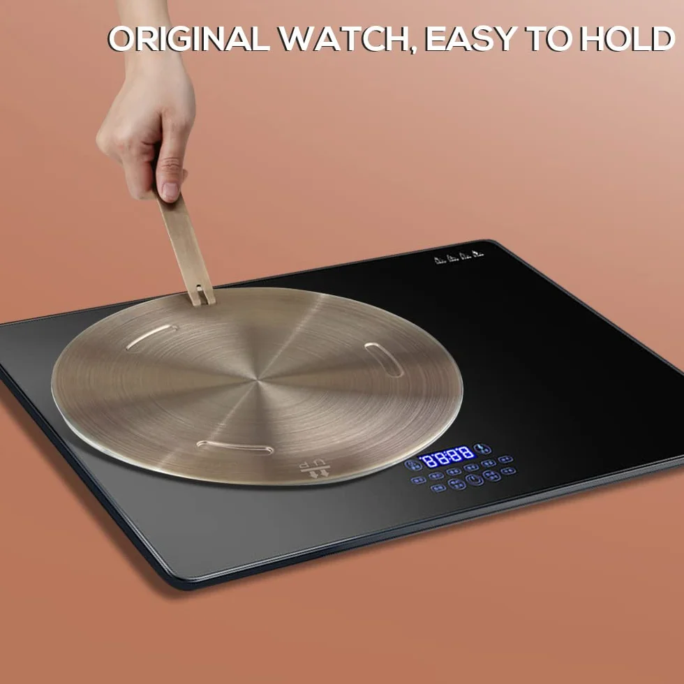 Adaptateur Plaque diffuseur Chaleur pour Plaque Induction avec poignée Amovible, diffuseur Chaleur pour cuisinière à gaz, Plaque Cuisson en Verre, convertisseur de café, Lait
