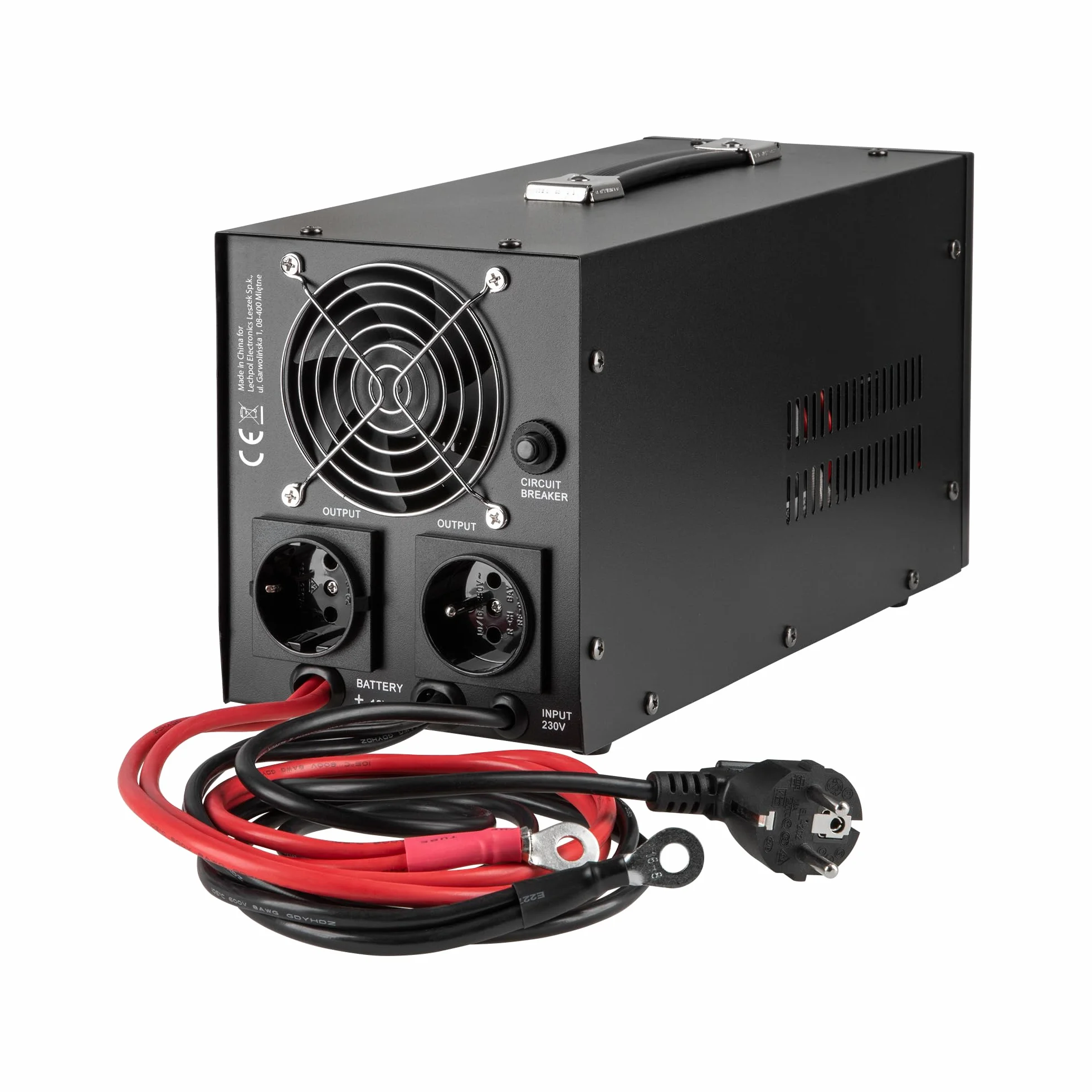 Kemot Awaryjne Źródło Zasilania PROsinus-1000 Przetwornica z Czystym Przebiegiem Sinusoidalnym i Funkcją Ładowania 12V 230V 1000VA/700W URZ3406B Czarny