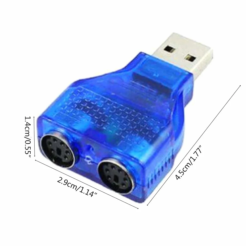 Adaptateur convertisseur USB mâle vers PS2 femelle pour clavier souris PC