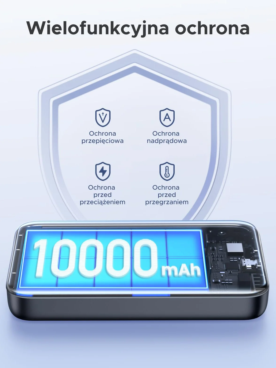 UGREEN Wireless Powerbank 10000mAh Magnetic Power Bank z funkcją szybkiego ładowania USB-C, bezprzewodowa bateria zewnętrzna MagSafe kompatybilna z iPhone 17 Pro Max/17 Pro/16/15-12（czarny）